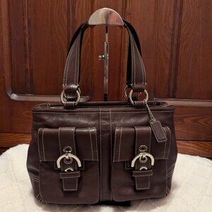 Coach Dark Brown Soho Leather Bag 8A09
